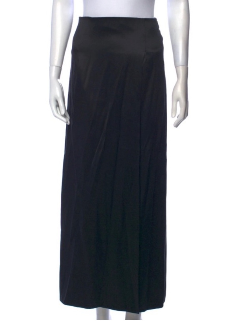 Peachoo + Krejberg Black 90s Minimalist Whimsigoth Modest Maxi Skirt